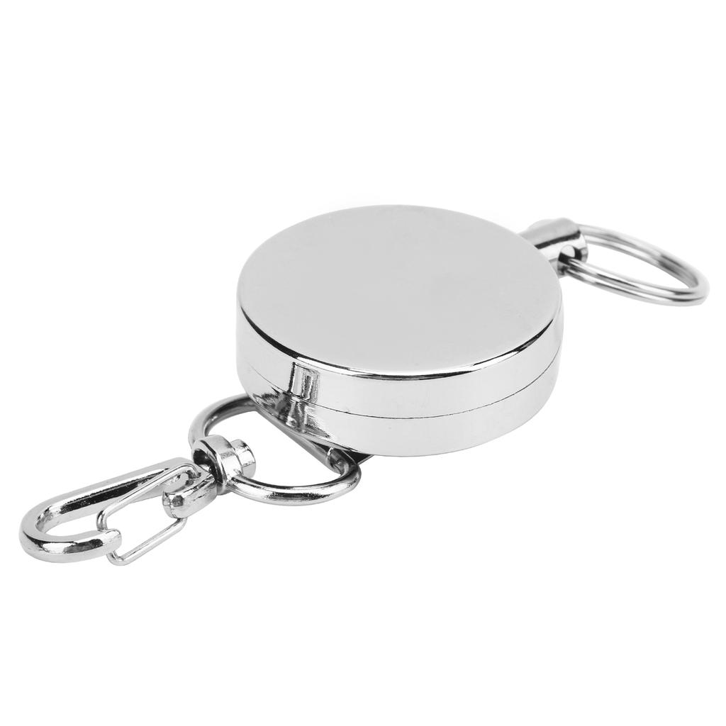 4 см прочный выдвижной полностью металлический стальной провод брелок брелок тяга держатель ключей