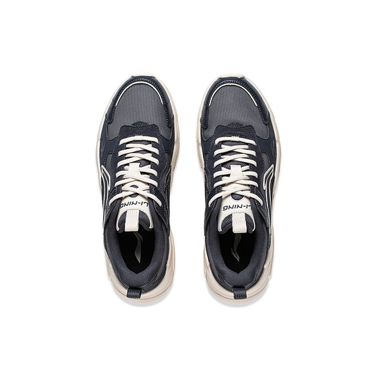 Li Ning Flowing Fire Classic Low Top Casual Shoes Men sneakers Cold-Sand-Black Shadow-Gray AGCT387-4