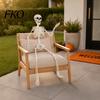 Skeleton Figurine for Halloween 3ft Life Size Skeleton, Full Body Posable Plastic Prop, Realistic with Movable Jaw Human Bones Model Yard Patio