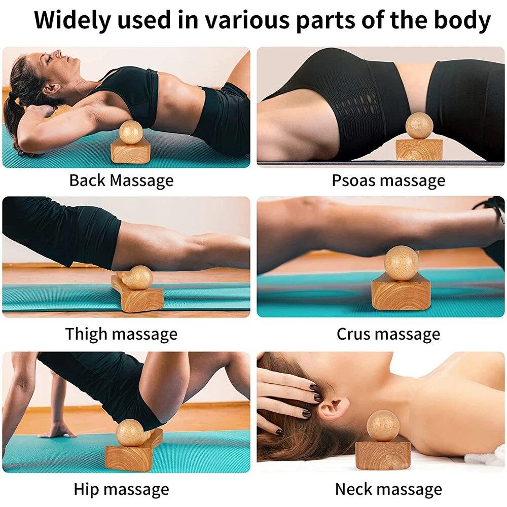 Инструменты для массажа поясничных мышц и деревянной терапии, инструмент для расслабления спины, шеи, рук и сгибателей бедра, физиотерапия триггерных точек