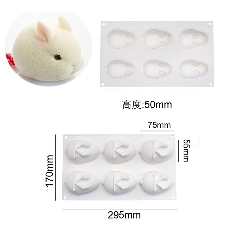 Mid-Autumn Festival Silicone Mold Easter Rabbit Decor Chocolate Fondant Cake Molds Ice Cream Mousse Cake Mold Dessert