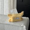 Однотонная пряжа Тканевая салфетница Домашний держатель для салфеток Прикроватная сумка для хранения Подвесной карман для салфеток Высокое качество Без ворса