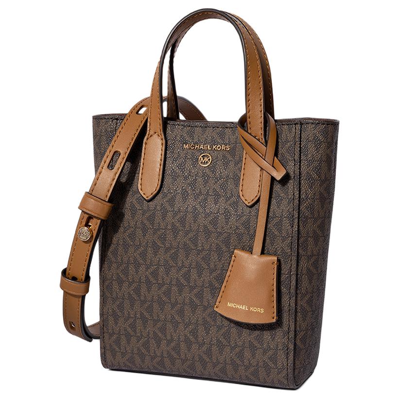 Michael Kors Logo Mini Shoulder Tote Bag Women handbags Brown Acorn 32H3G5SC0B-BRN/ACORN
