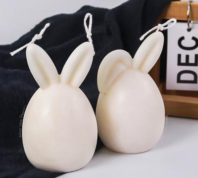 Пасхальное яйцо кролик свеча силиконовая форма 3D безликая голова кролика ароматическое мыло гипс смоляная форма свечи изготовление принадлежности домашний декор