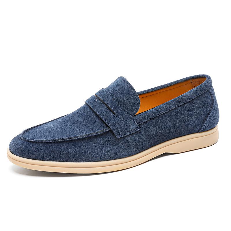Fashion High Quality Man Suede Leather Loafers Casual Shoes Moccasins Men Slip On Flats Fashion Male Driving Shoes Comfy Business Shoes