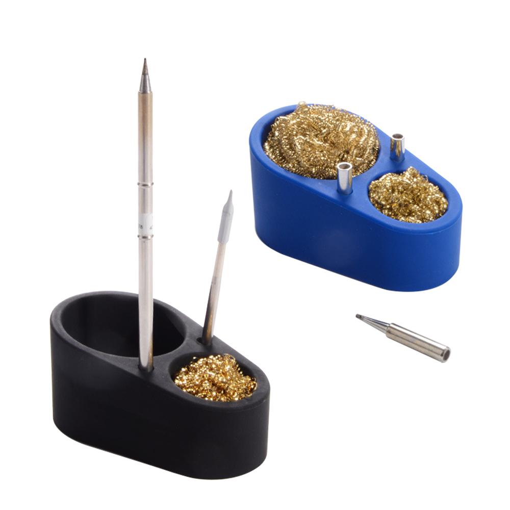 Soldering Iron Tip Cleaner Soft Silicone Tin Dross Box To Tin Cleaning Tool Resurrection Paste In Addition To Tin Ball With Base