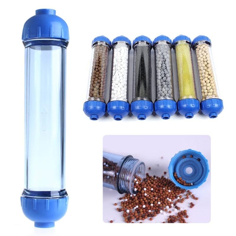 Фильтр для воды с прозрачным корпусом и портами 1/4" для предварительной фильтрации воды и системы обратного осмоса, подходит для различных фильтрующих материалов