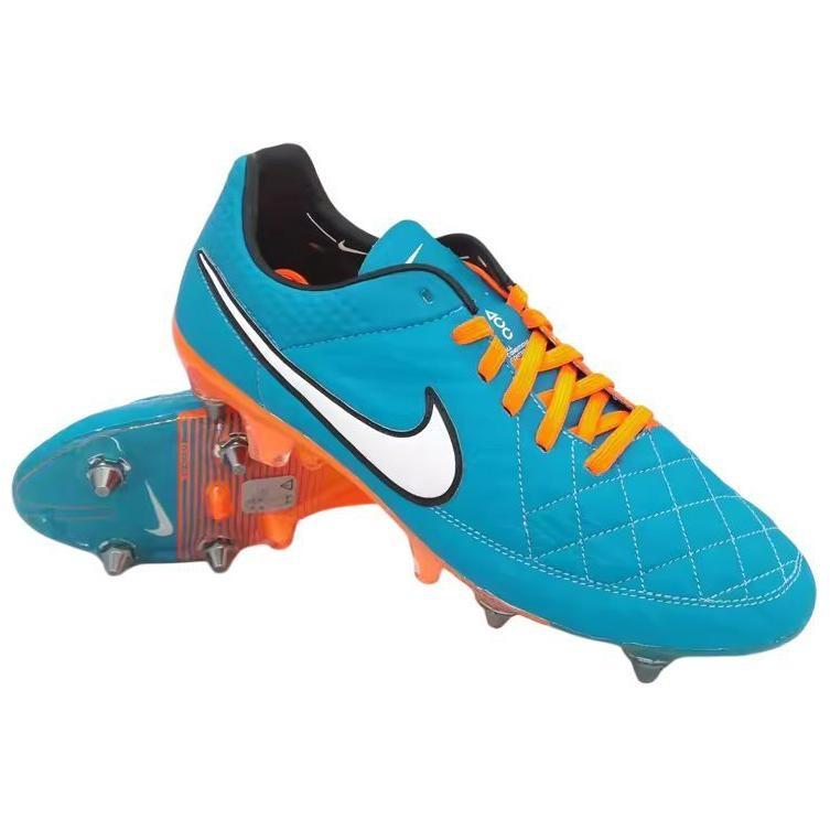 Nike Slip Resistant Coverage Support Balance Soccer Shoes Unisex Blue Orange 631614-418