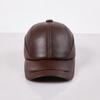 Бейсболка повседневная модная шляпа осень и зима плюс бархатная кепка кожаная бейсболка для мужчин