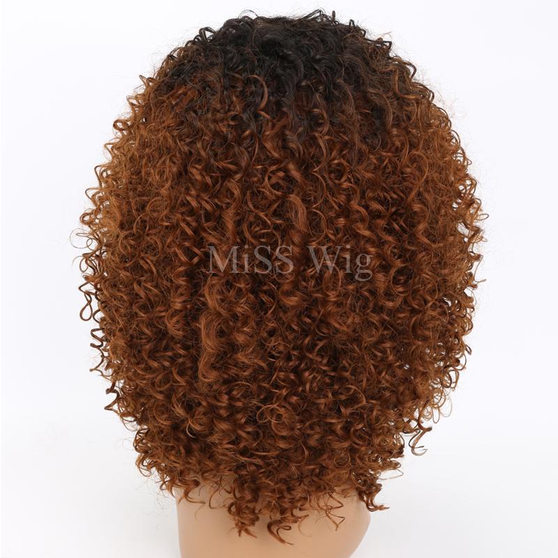Missqueen Long Red Black Afro Wig Kinky Curly Wig для женщин синтетические парики