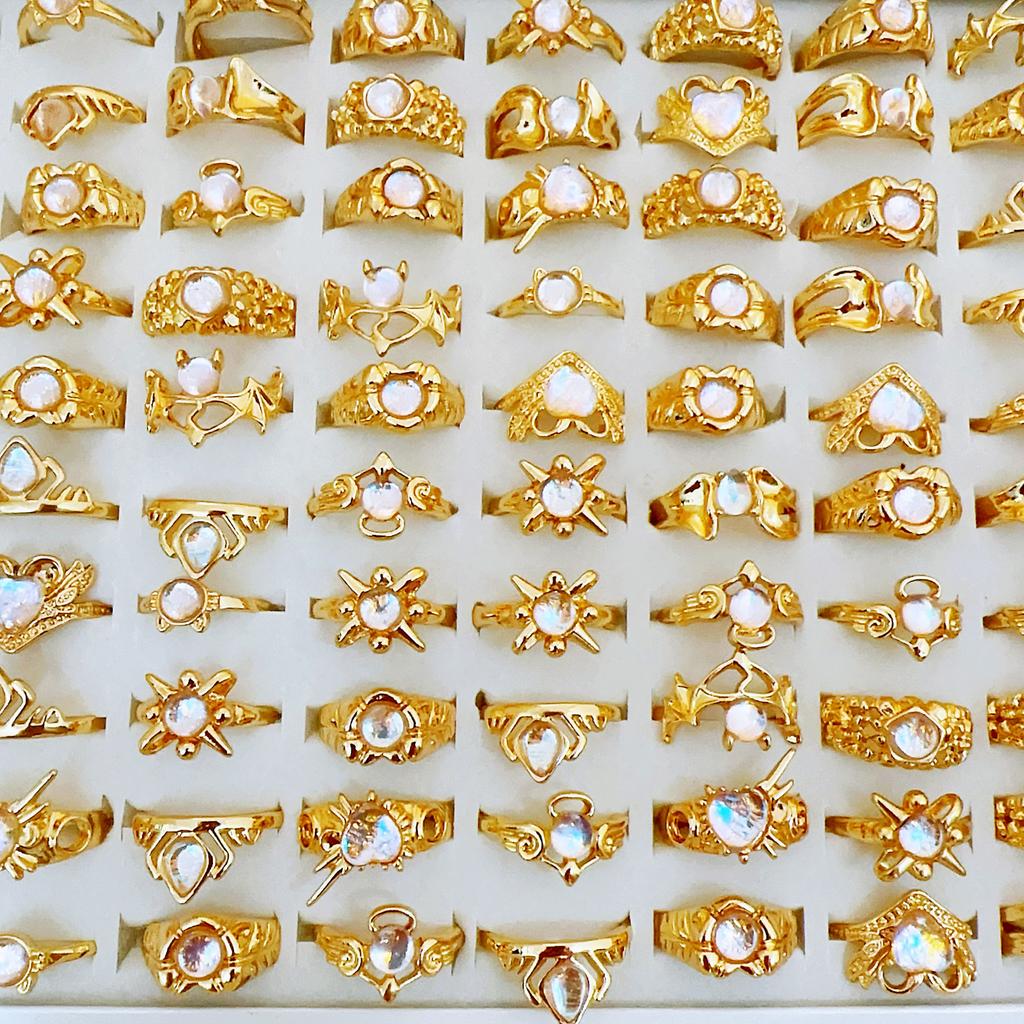 10Pcs Mixed Match Ring Ladies Crystal Ring Jewelry