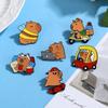 6 PCS Cartoon Capybara Brooches Cute Pendant New Capybara Lapel Pins