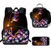 Kids Cartoon Backpack Set Elementary School Students With Lunch Bag Pencil Case - Lightweight Ergonomic Oxford Fabric