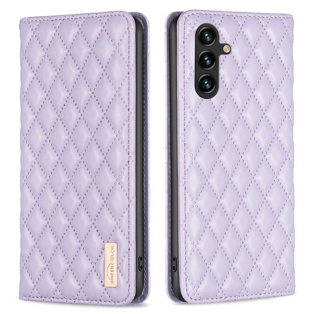 Flip Case for Samsung Galaxy A35 5G, Wallet, BINFEN COLOR, Purple