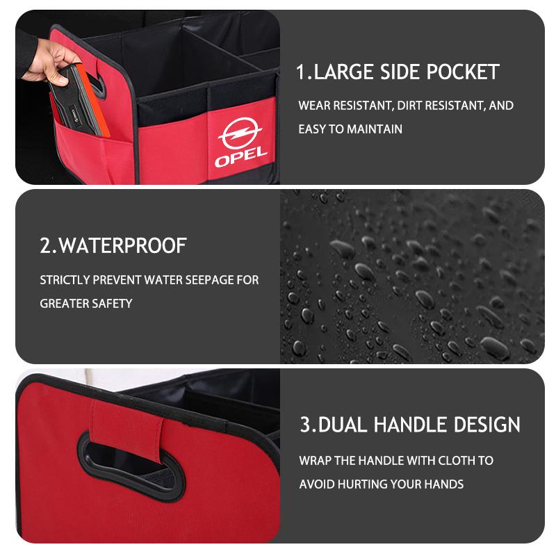 Big Capacity Collapsible Car Storage Box Trunk Cargo Case Tools For Opel Meriva Mokka Grandland Vectra Zafira Vivaro Antara AU7