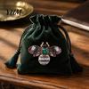 Daily Wear Jewelry Retro Rhinestone Bee Brooch Pin, Insect Alloy Badge with Coats Decorative Colorful Rhinestones, Accessory for Clothing Dress