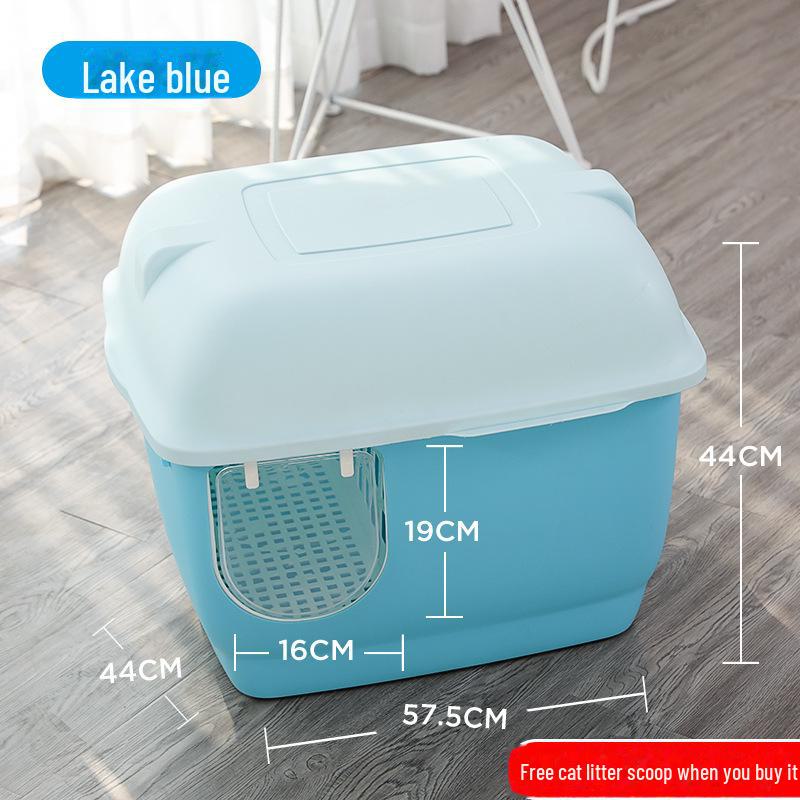 Полностью закрытый туалет для кошек в коридорном стиле: Большой, с длинным каналом, устойчивый к песку и запахам, для котят и крупных кошек