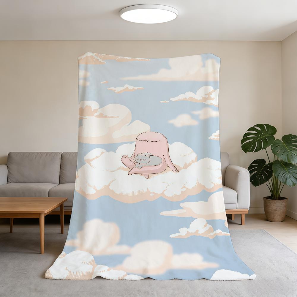 Blanket Super Warm Comfortable K-Ketnipz Plush Throw Blanket Child Cartoon Meme Cute Home Sofa Bedroom Gift