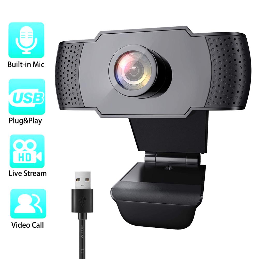 1080P Ultra-clear USB Webcam Video Web Camera for Windows Mac OS Online Activity