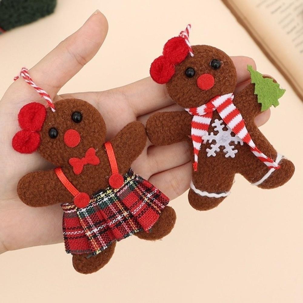 3pcs Set Christmas Gingerbread Man Hanging Ornaments Christmas Tree Decorations  Christmas