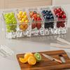 Поднос для фруктов Yousheng, ящик для хранения продуктов с 5 отделениями, большая вместимость, не содержит BPA, прозрачный, многоцелевой, для фруктового салата