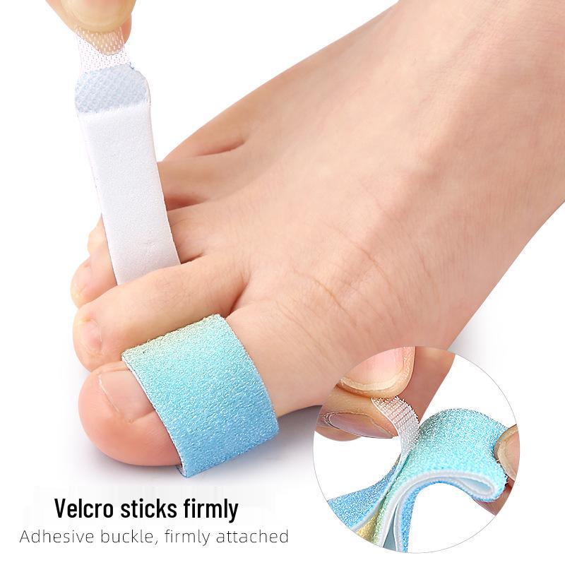 Gradient Toe & Finger Separators with Colorful Strips and Velcro Stretch Bands
