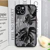 Чехол для телефона 'Пальмовое дерево с черными листьями' для Samsung Galaxy S25 S24 S23 Ultra S22 Plus S21 FE 5G Ударопрочный Матовый Жесткий Чехол-Кожура