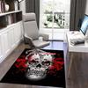 1PC Custom Name Skull Art Name Theme Floor Mat Ideal for Living Room, Game Rooms, Office, Bedroom,Floor Mat Playful Design