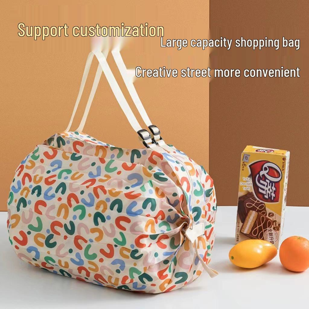 Экологичная складная сумка-тоут – Портативная, вместительная наплечная сумка для продуктов и хранения в путешествиях.