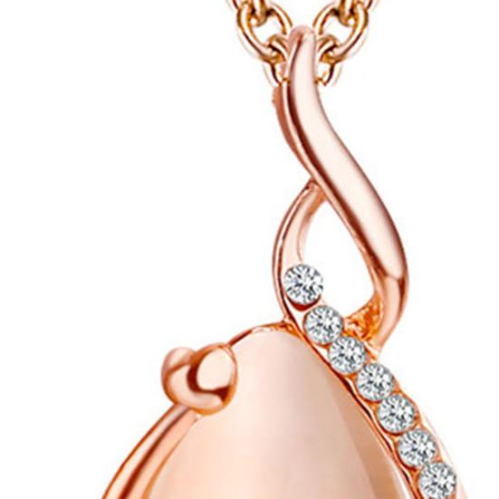 2 шт./компл. блестящее благородное ожерелье, комплект серег, сплав, капля воды, искусственный опал, кулон, ожерелье, серьги, ювелирные аксессуары