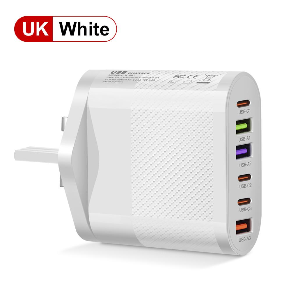 65W Type C PD USB Charger Fast Charging Support PD 3.0 QC3.0 Quick Charge Adapter for iPhone Poco Xiaomi Samsung Phone Charger