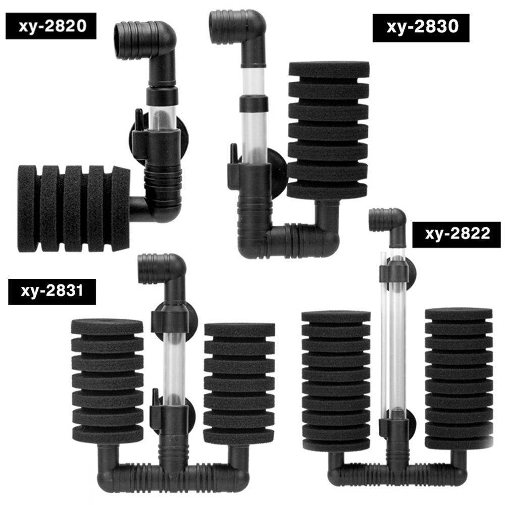 Type Suction Cup Aquarium Oxygen Pump Biochemical Sponge Filter Single/Double Head Cotton Filters