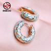 Round Clip Earrings For Women Fashion Flower Earrings Jewerly For Wedding Party Gifts