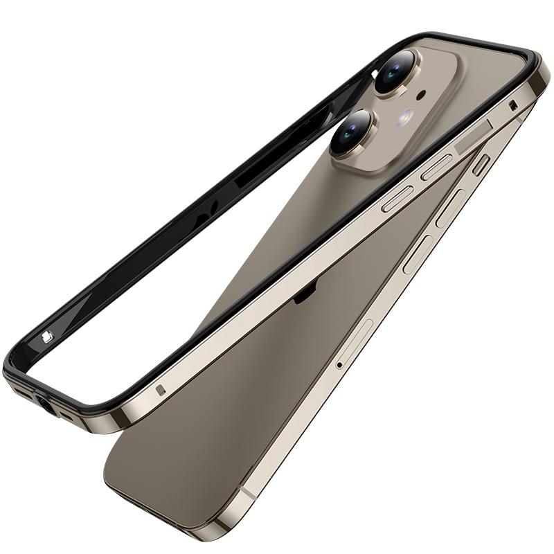 Чехол-бампер из алюминиевого сплава для iPhone 16 Pro Max 15 Pro 14 Plus 13 12 11 17, противоударный, однотонный, безрамный, с защитой углов от падения