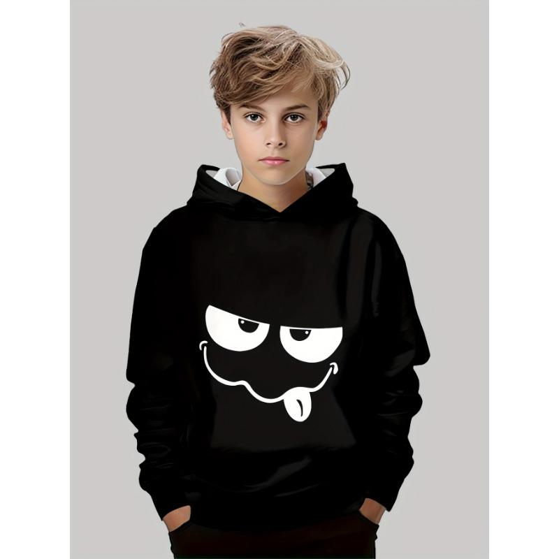 Boys Fashion 3D Printed Casual Pullover Spring Autumn Long Sleeve Sweatshirt
