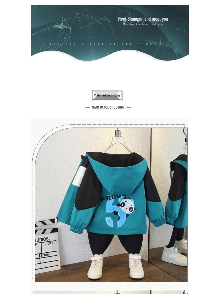 Детский демисезонный ветрозащитный плащ: Коллекция 2025 для мальчиков, возраст 2-11 лет