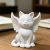 3D-печатная скульптура Ангела-Кота, Милая фигурка кошки, Крылатая кошка, Настольное украшение для дома и офиса, Многофункциональное украшение-кошка, Подарок для кошки