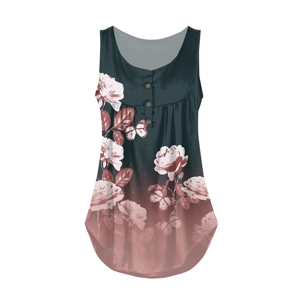 Женская мода, однотонная плиссированная повседневная футболка без рукавов, жилет на пуговицах, топ