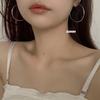 Women's Big Hoop Earrings Fashion Temperament Large Circle Earrings Tide Circle Earrings Retro Personality Korean Version of The Net Red Earrings