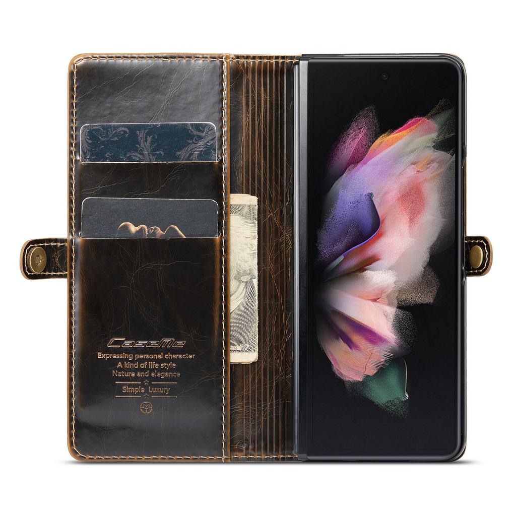 Full Protection Business Leather Case For Samsung Galaxy Z Fold3 Fold 4 Fold4 Fold 3 5g Zfold4 Card Pocket Mobile Phone Cover
