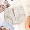 Изысканные сексуальные и очаровательные кружевные брюки вафельного цвета без следов, женские треугольные брюки со средней талией, графеновый хлопок, промежность