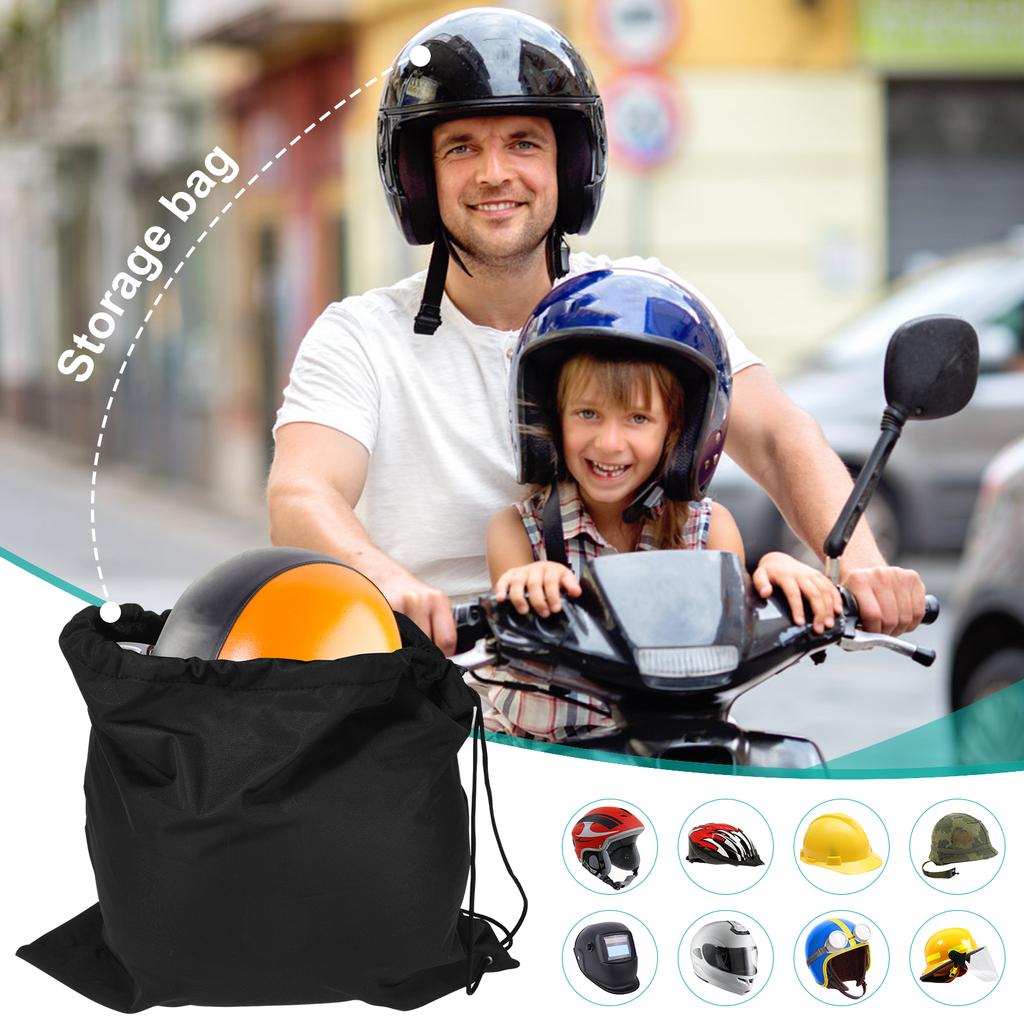 Helmet Bag Rainproof Backpack Draw Pocket For Motorcycle Scooter Moped Bike Bicycle Full Half Helmet Lid Protect Bag