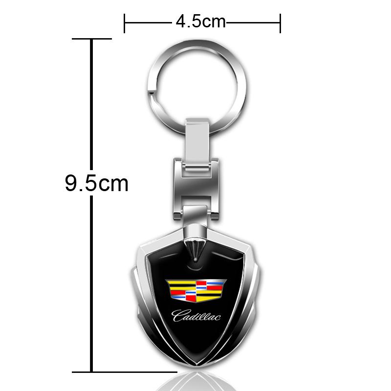 3D Metal Alloy Car Keychain Clouds Pattern Shield Key Rings Accessories For Cadillac SRX ATS XTS CT4 CT5 CT6 XT4 XT5 XT6