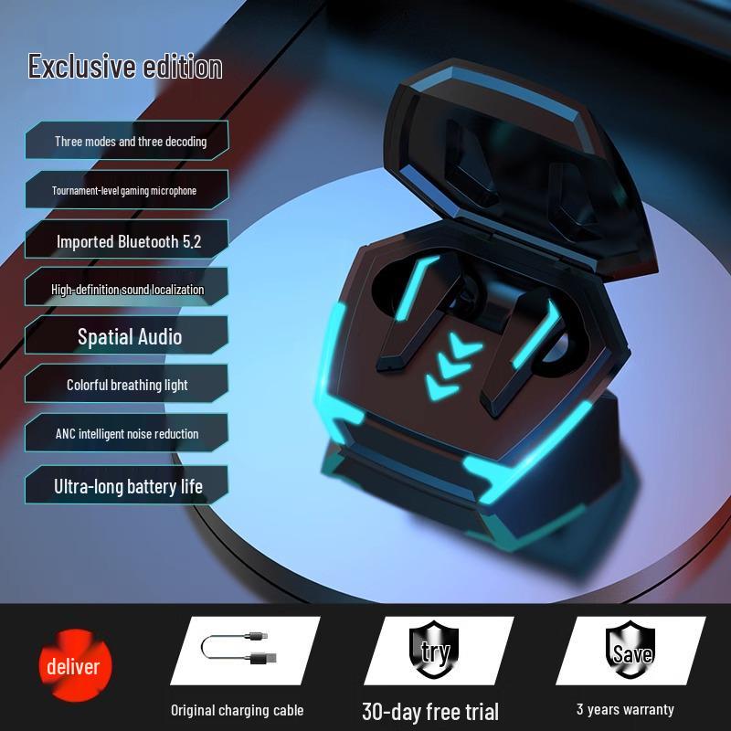 Высококачественные беспроводные Bluetooth-игровые наушники с низкой задержкой, внутриканальной локализацией звука и длительным временем работы от аккумулятора