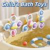 3Pcs/Set Cartoon Animal Pattern Suction Cup Spinner Toys Cartoon Animal Spinner  Baby Bath Time