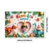 Dinosaur Jungle Birthday Party Backdrop Polyester Photo Booth Background Kids Birthday Party Banner Backdrop Kid Room Photo Prop
