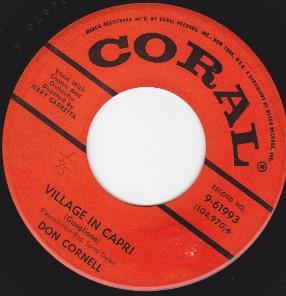 7inch Record DON CORNELL You Go To My Head 961993 Coral 1958 US Pop Used