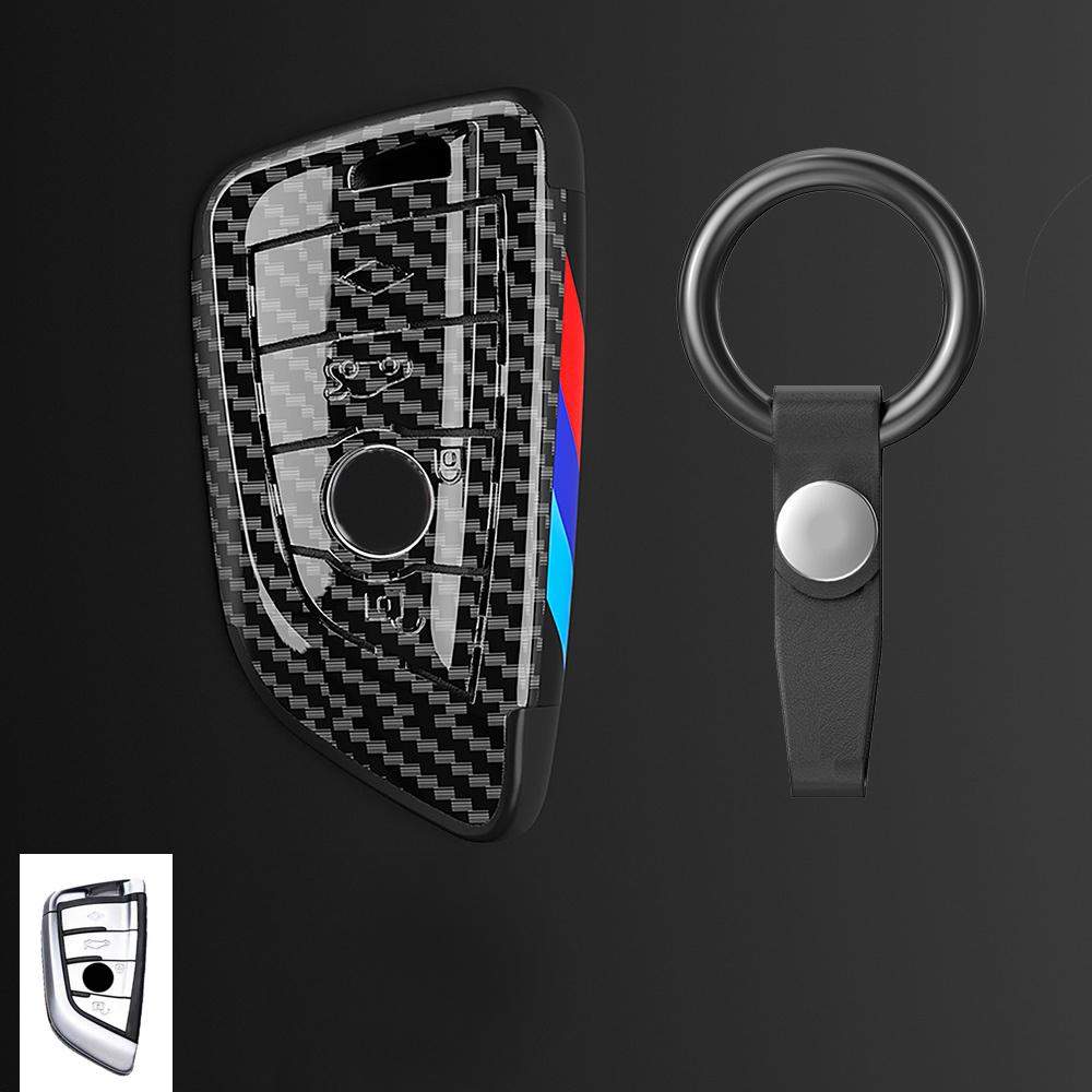 Carbon Fiber Key Case Cover for BMW X1 X3 X5 X6 F15 F16 G30 7 Series 525 F30 118i 218i G11 F48 F39 520