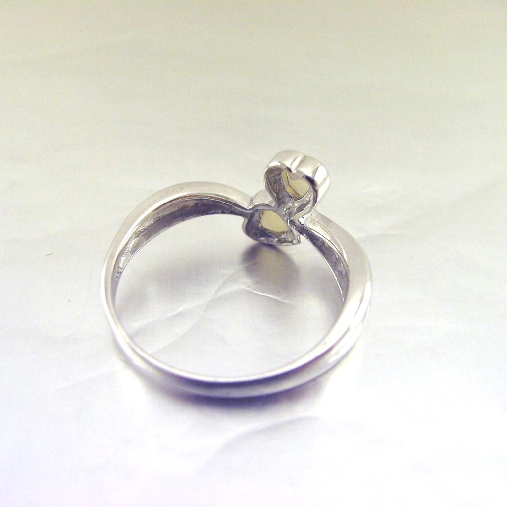 Silver Ring 'Goddess Opal' White Silver (rhodium) - 10 Mm