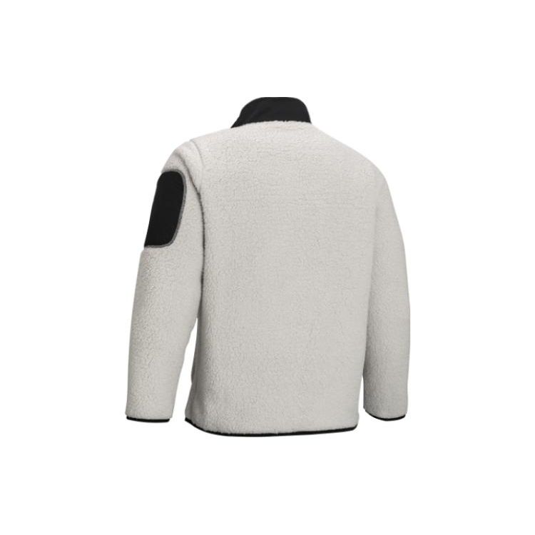 Under Armour Сплошной логотип, американский винтажный узор, этикетка, застежка-молния, шерпа, воротник-стойка, свитер, длинный рукав, мужская толстовка 1373847-110